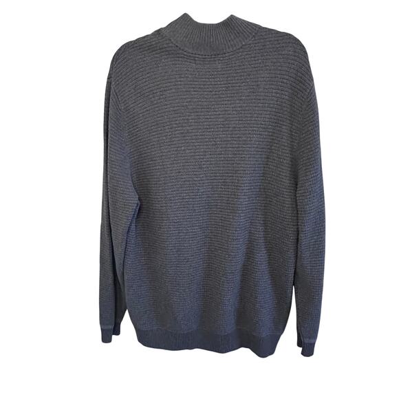 Mens vintage G.H Bass & Co. button waffle grey long sleeve sweater size XL - Picture 3 of 7